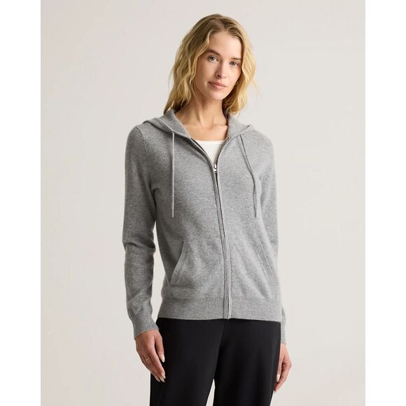 Quince Sweaters - Quince 100% Mongolian Cashmere Full Zip Up Hoodie Sweatshirt Sweater Small